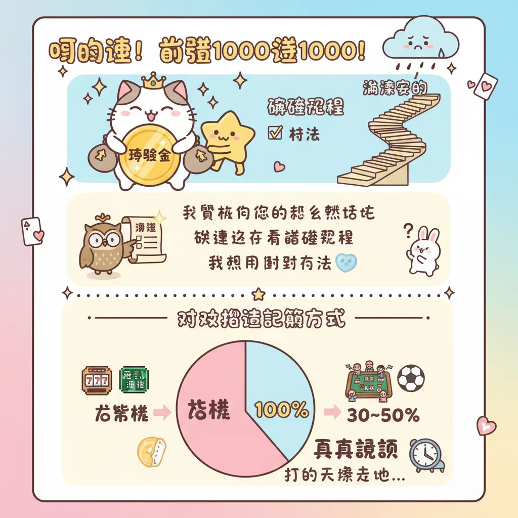 首儲1000送1000優惠：如何輕鬆達成流水要求並快速出金？